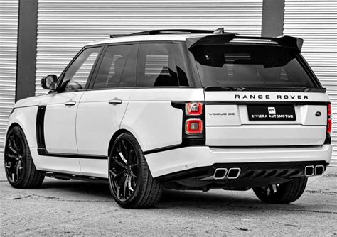 White And Black Range Rover Vogue With A Riviera Svo Touch Range