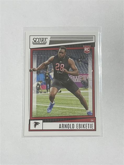 2022 Panini Score Arnold Ebiketie Rookie Card Rc 358 Atlanta Falcons