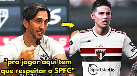 Zubeldia Manda A Real Sobre James Rodr Guez No Elenco Do Spfc Youtube