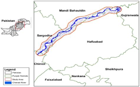 Chenab river location of the study area. | Download Scientific Diagram