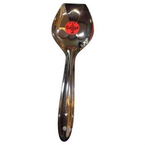 Silver Plain Stainless Steel Rice Serving Spoon Size 12 X 11 Cm At Rs