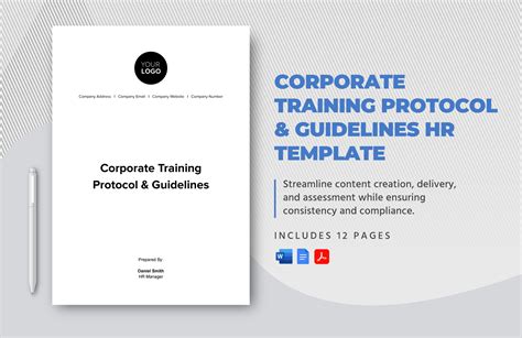 corporate training protocol guidelines hr template   word