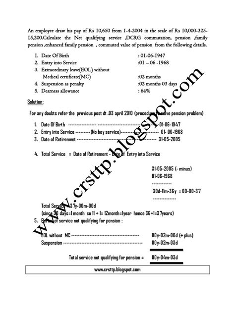 Pension Calculation-Updated | PDF | Pension | Expense