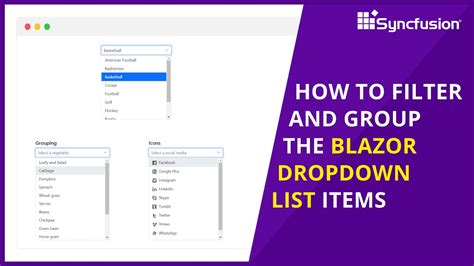 How To Filter And Group The Blazor Dropdown List Items Youtube