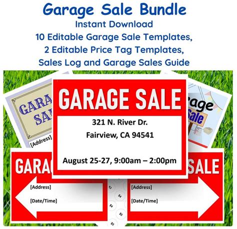 Garage Sale Bundle Yard Sale Planner Estate Sale Fundraiser