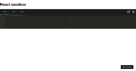 React Sandbox Editor Codesandbox
