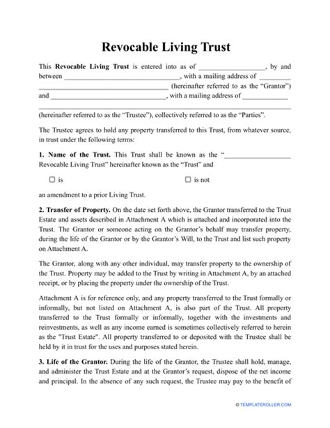 Free Trust Forms Customize Download And Print Pdf Templateroller