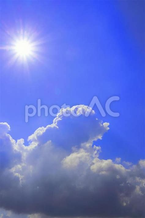 入道雲 積乱雲と青空 ゲリラ豪雨夕立 No 24156330｜写真素材なら「写真ac」無料（フリー）ダウンロードok