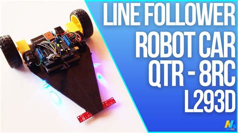 Line Following Tracking Robot Car Arduino And Qtr 8 Sensor Youtube