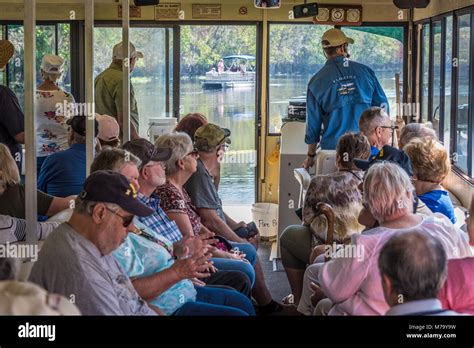 River Boat Tour Group On The St Johns River Near Blue Spring State Park In Central Florida