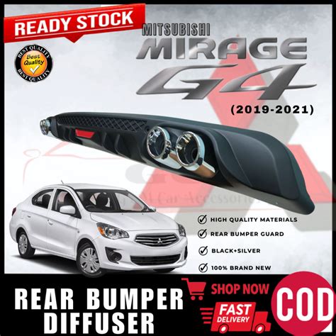 GCAO Mitsubishi Mirage G4 2019 2023 Rear Bumper Diffuser Lip 7181