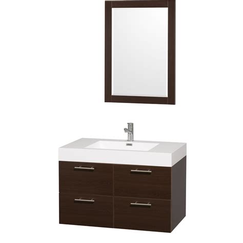 Amare Wall Mounted Bathroom Vanity Set With Integrated Sink