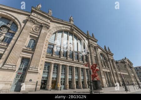 Paris France Eurostar Train Tgv Bullet Train In Gare Du Nord Paris