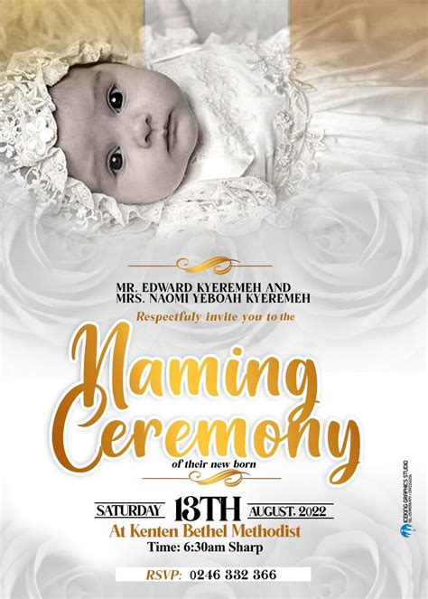 Naming Card Naming Card Design Naming Ceremony Design Naming Card Flyer