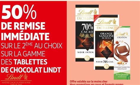 Promo Lindt Bon Plan Sur La Gamme Des Tablettes De Chocolat De La