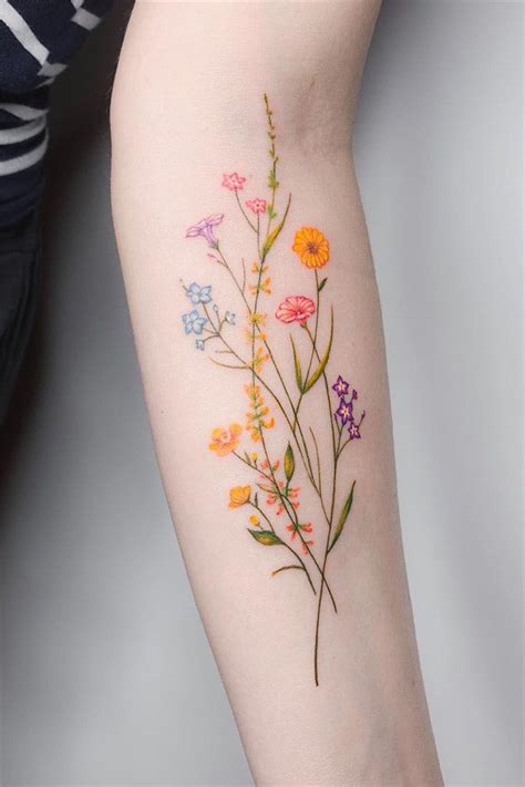 Wildflower tattoo - Tattoo Designs for Women