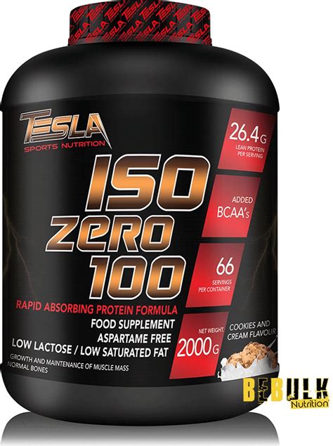 Protein Poeder Isolate Zero 100 2000g Tesla Nutrition Chocolate