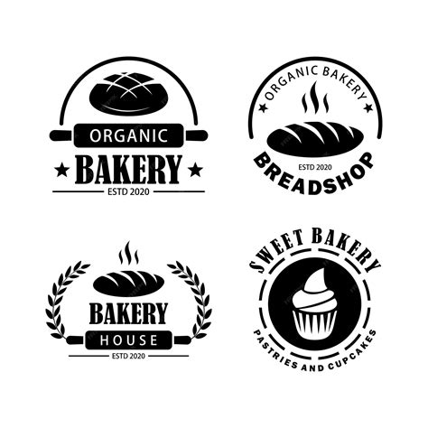 Premium Vector Bakery Shop Logo Collection Set Template