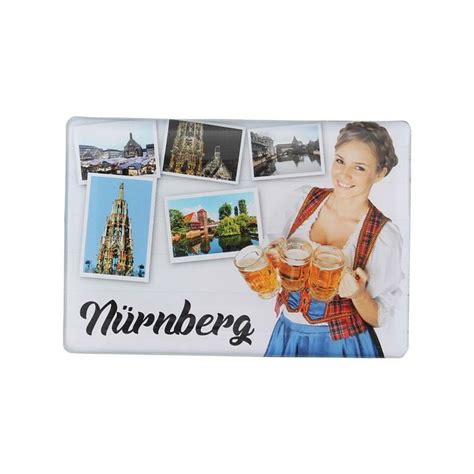 Nürnberg Deluxe Fotomagnet Foto Magnet Epoxy Bier Madla Barfrau Germa