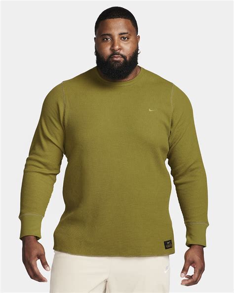 Nike Life Men S Long Sleeve Heavyweight Waffle Top Nike