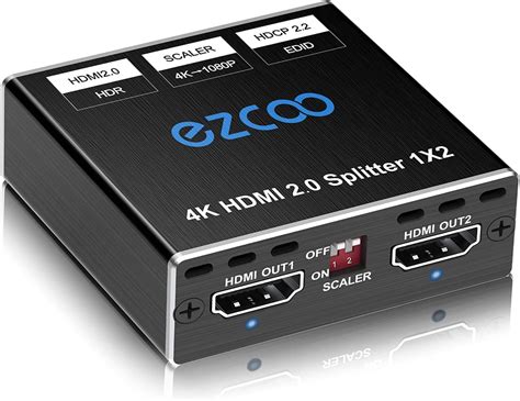 K Hz Hdmi Splitter X P Hz Hdcp Hdr Gbps Uhd Dolby