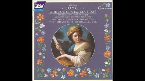 William Boyce 1711 1779 Ode For St Cecilia S Day Graham Lea Cox