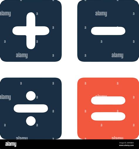 Basic Mathematical Symbol Plus And Minus Icon Set Math Symbol Equals