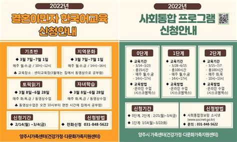 2022년 결혼이민자 한국어교육