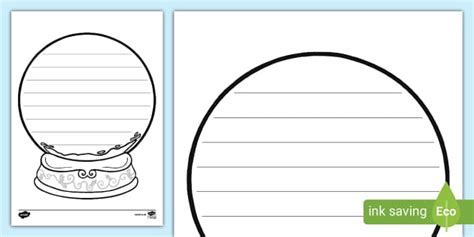 Snow Globe Writing Template Twinkl Ks Teacher Made