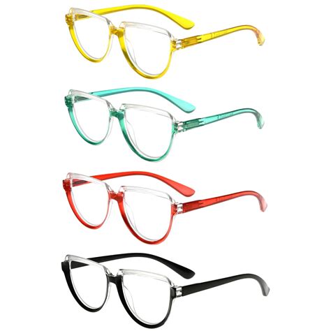 Reading Glasses Half Moon Stylish for Women R2006-4pack