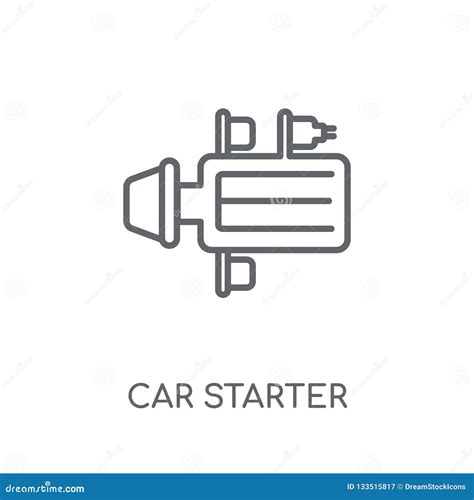 Linear Car Starter Icon From Car Parts Outline Collection Thin Line