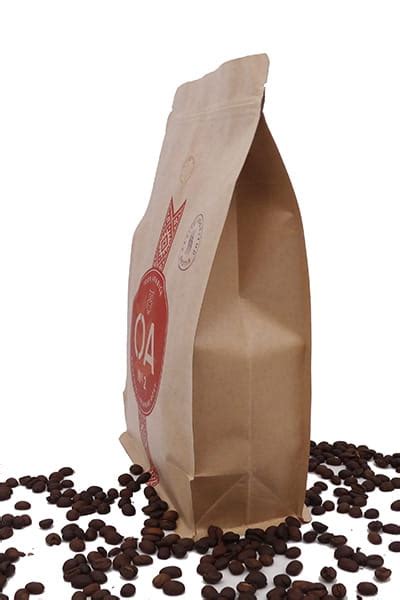 Kg Eco Friendly Kraft Paper Foil Laminate Box Bottom Coffee Bag