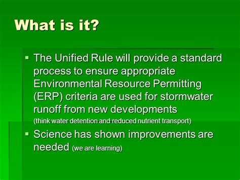 Floridas Unified Stormwater Rule Status Lake Okeechobee Wrac November