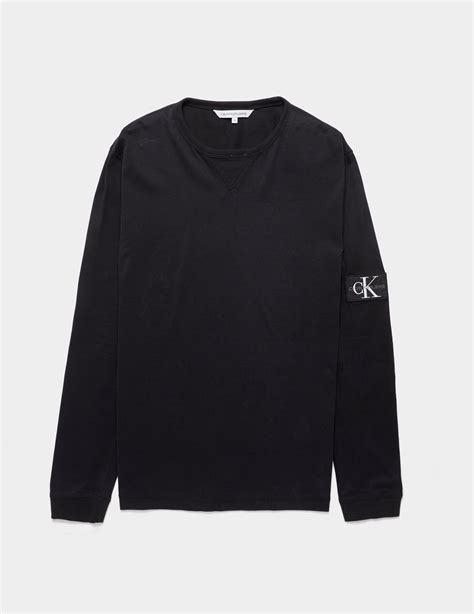 Calvin Klein Jeans Monogram Sleeve Long Sleeve T Shirt Tessuti