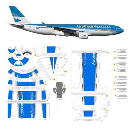 Papercraft Airbus A330 300 Aerolineas Argentinas En Venta En La Matanza