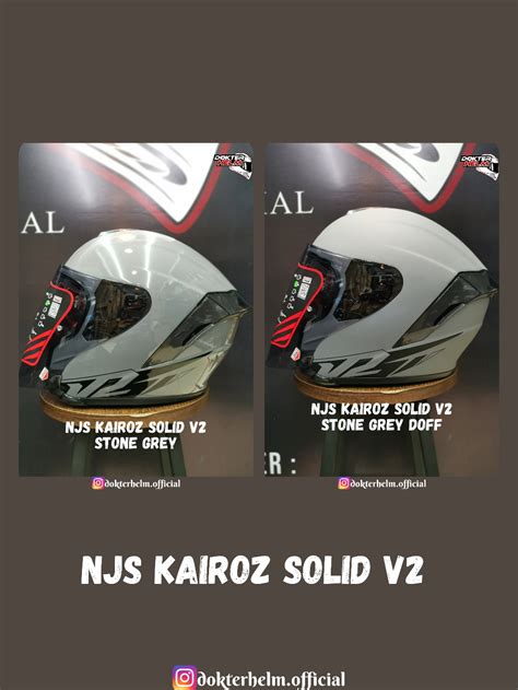 Jual Helm Njs Kairoz Solid V Flat Visor Shopee Indonesia