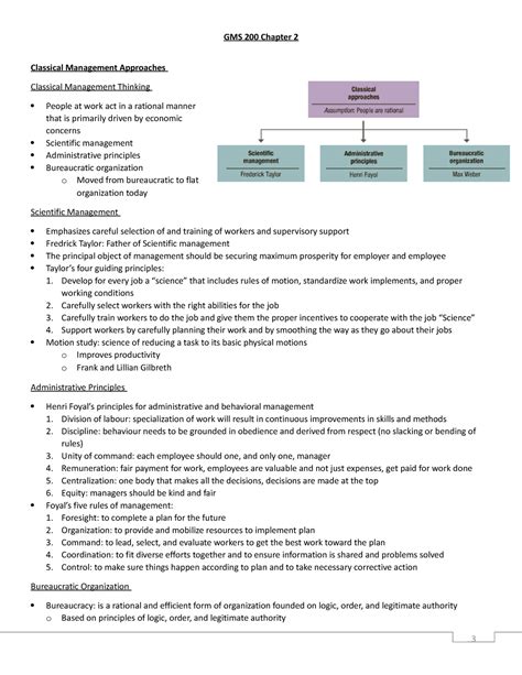 Gms 200 Chapter 2 3 Gms 200 Chapter 2 Classical Management Approaches Classical Management