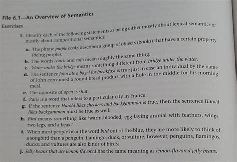 File 6 1 An Overview Of Semantics Exercises 1 Chegg