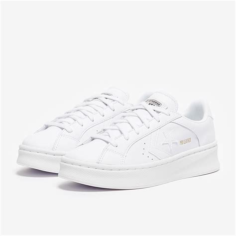 Converse Womens Pro Leather Lift - White/White/White - Trainers - Womens Shoes