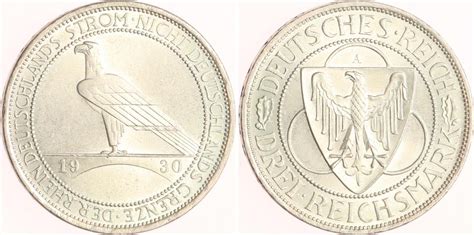 Weimarer Republik Reichsmark A Rheinlandr Umung Fast