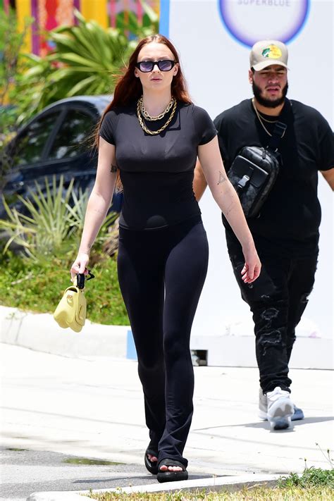 Sophie Turner Hot In Tight Black After Pregnancy Flaunts Huge Tits 13