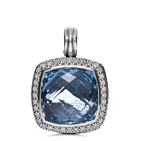 David Yurman Sterling Silver Diamond Hampton Blue Topaz Mm Albion