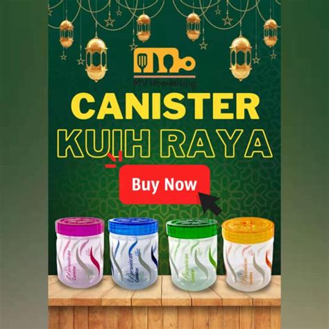 Bekas Kuih Raya Raya Cookies Jar Container Canister Jar