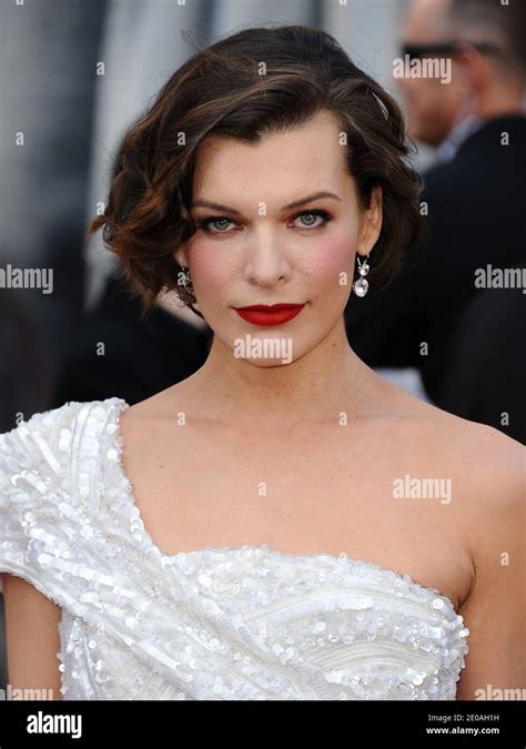 Milla Jovovich Arriving At The Th Annual Academy Awards Held At The