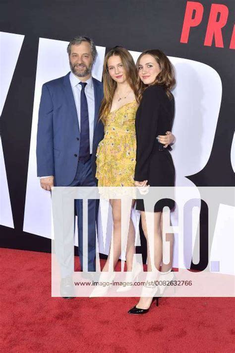 Judd Apatow With Daughter Iris Apatow And Maude Apatow At The Premiere Of Blockers The Sex Pact At