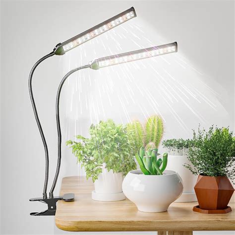 GHODEC 80W LED Grow Light for Indoor Plants, 6500K Full Spectrum, Auto ON/OFF, 4/8/12/18H Timer ...