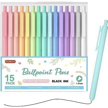 Amazon Shuttle Art Pack Ballpoint Pens Retractable Pastel