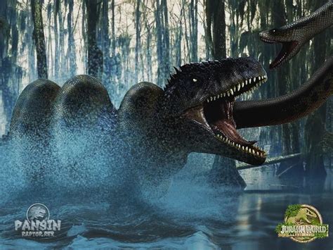 Giganotosaurus vs Titanoboa Jurassic world ไดโนเสาร