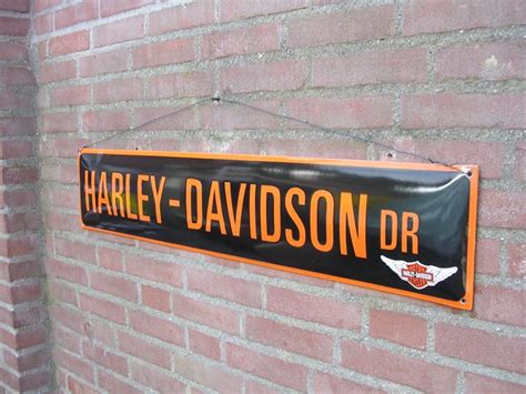 Harley Davidson Drive Heavy Enamel Street Sign 20 X100 Catawiki