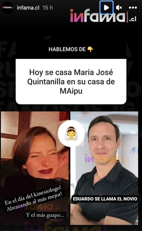 Aseguran que María José Quintanilla se casó este fin de semana Tecache cl